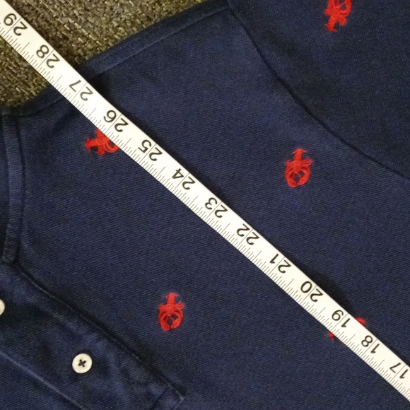 🦞RARE/VTG Polo Ralph Lauren🦞 - Navy/Red Embroidered Lobster S/S Polo - Picture 12 of 12